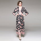 Printed V-Neck Dress
