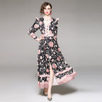 Printed V-Neck Dress