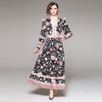 Printed V-Neck Dress