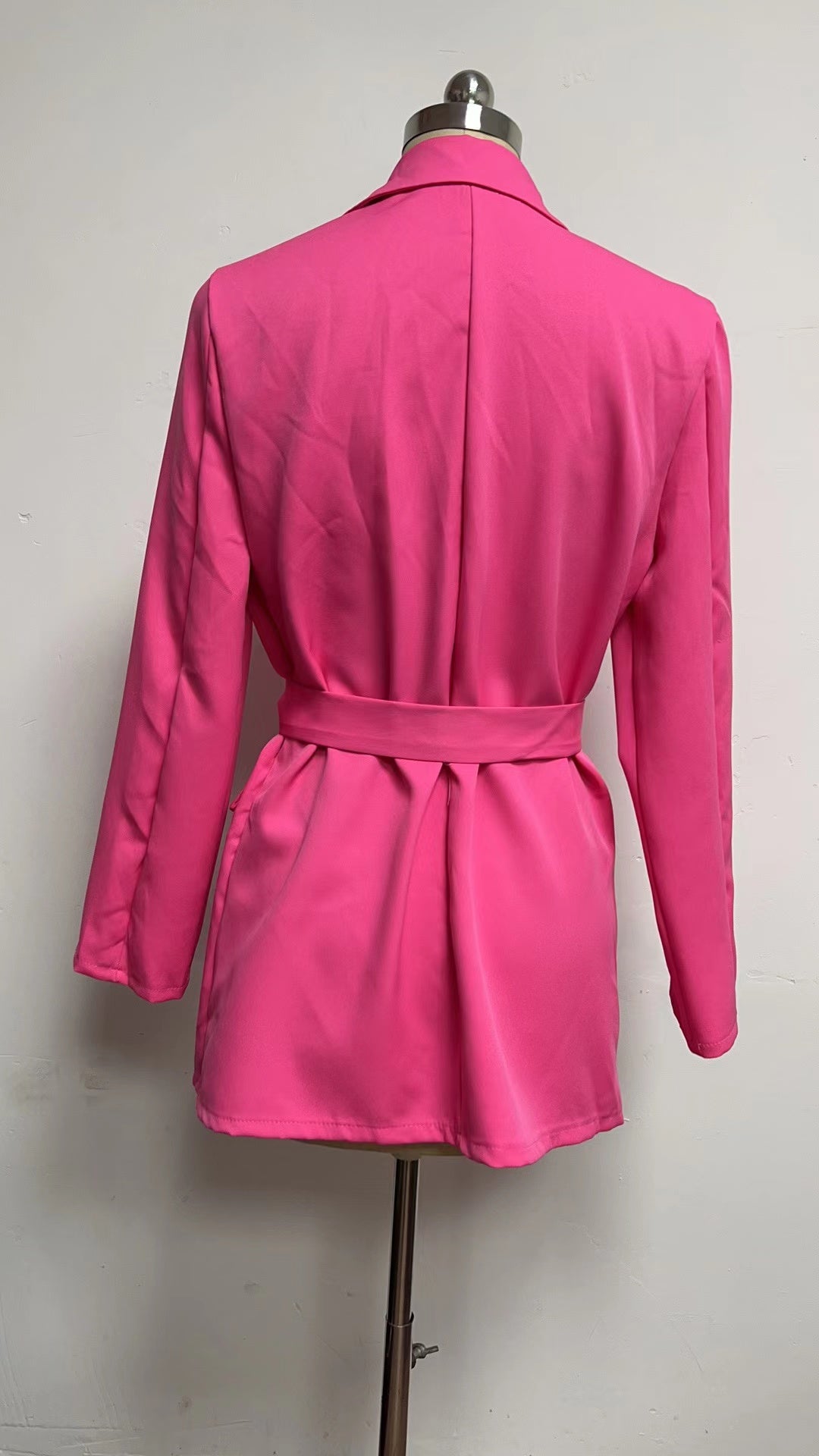 Women's Belted Collared Blazer Mini Dress