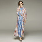 Women's Slim Printed Dress With Belt