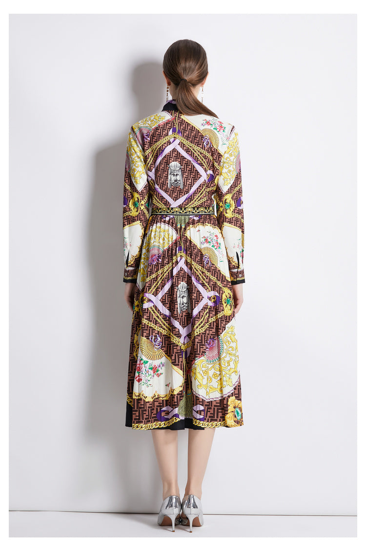 Women's Collared Dress Two-Piece Set