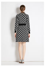 Printed Knitted A-Line Sweater Dress