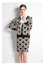 Women's Tie Neck Sleeve Dress Two-Piece Set