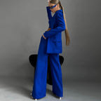 Blazer Suit Vest Straight Trousers Autumn Winter Office Three-Piece Set