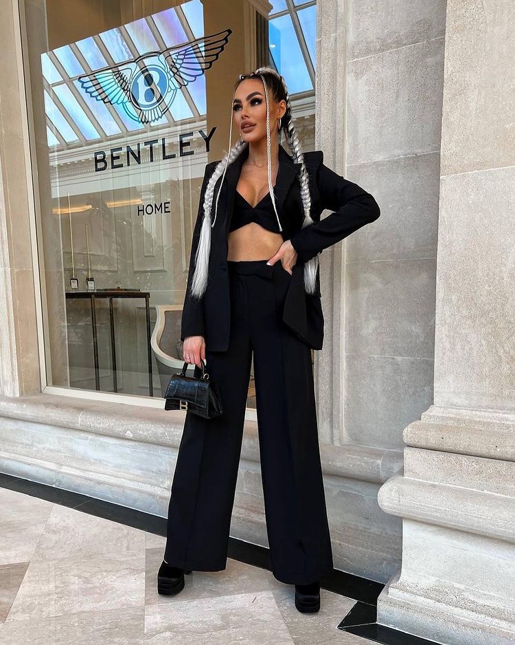 Blazer Suit Vest Straight Trousers Autumn Winter Office Three-Piece Set
