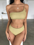 Split Shoulder Bikini Swimwear