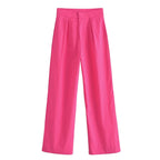 Summer High Waist Solid Color Loose Straight Casual Skirt