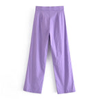 Summer High Waist Solid Color Loose Straight Casual Skirt