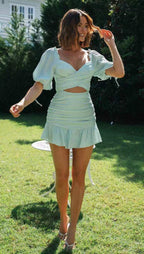 Women's V-Neck Cutout Lace-Up Summer Dress