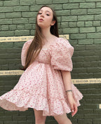 Women's Floral V-Neck Mini Dress