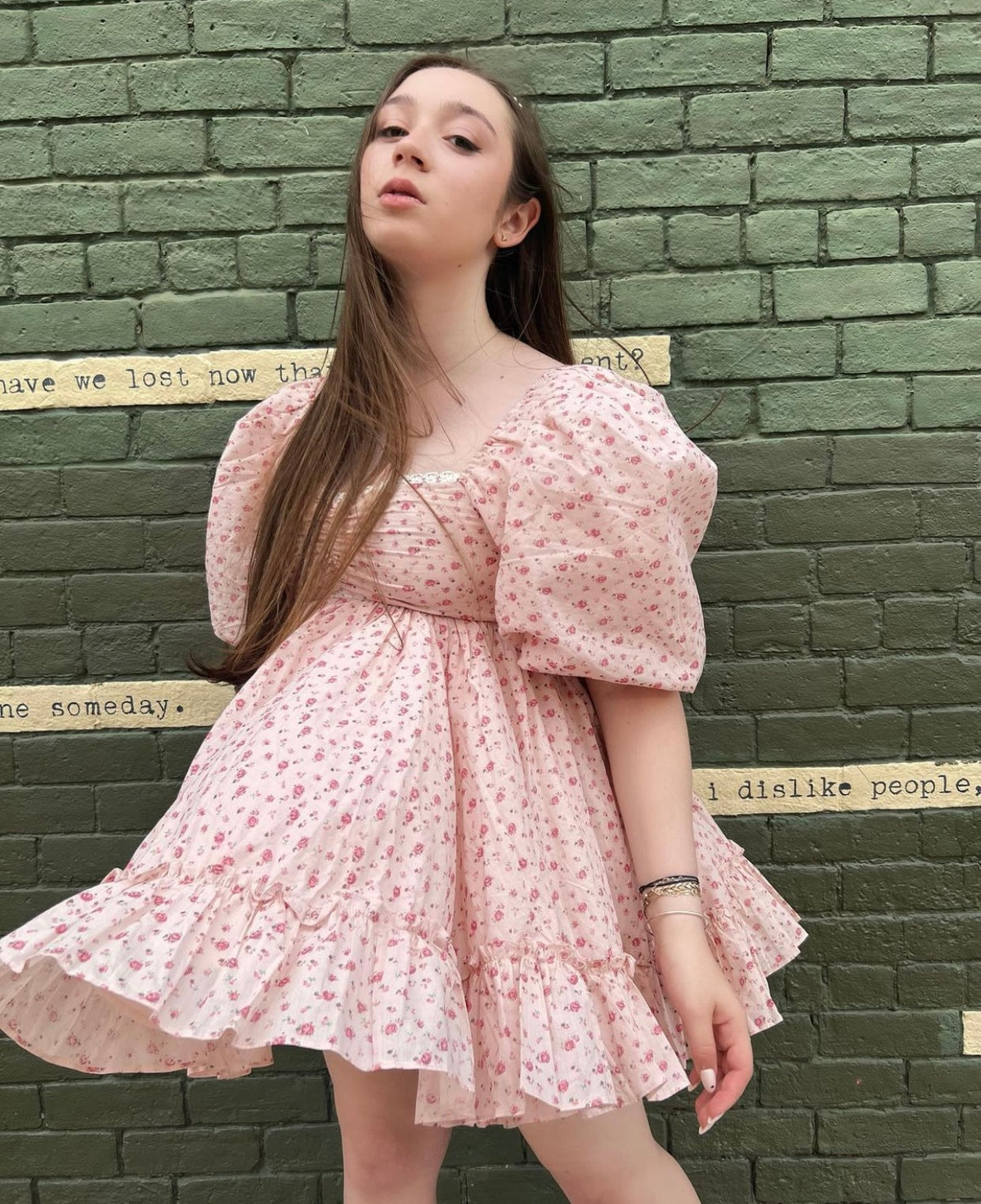 Women's Floral V-Neck Mini Dress
