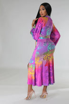 Women's Lace Up Sleeved Coordinated Two-Piece Set