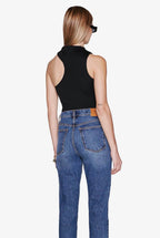 Women's Sexy Irregular Asymmetric Shoulder Digging Solid Color Vest Sexy Women Half Turtleneck Sleeveless Solid Color Top Sling