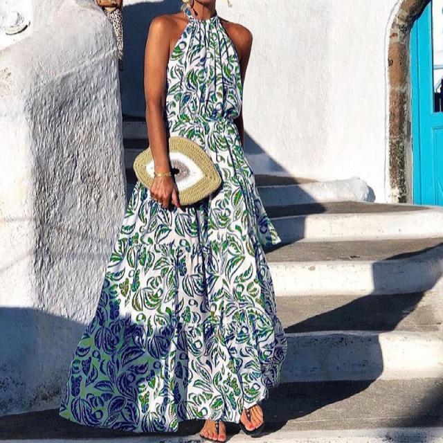 Fashion Floral Back Dress Bohemian
