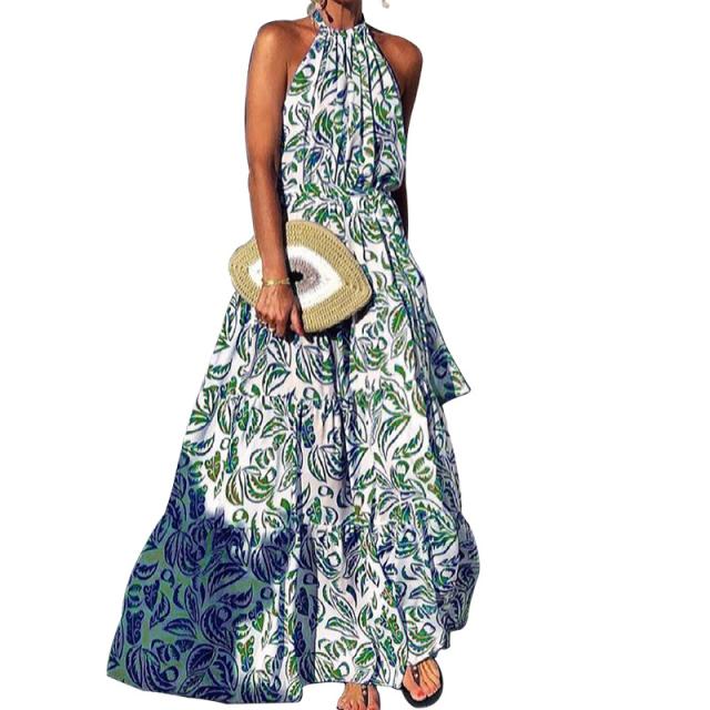 Fashion Floral Back Dress Bohemian