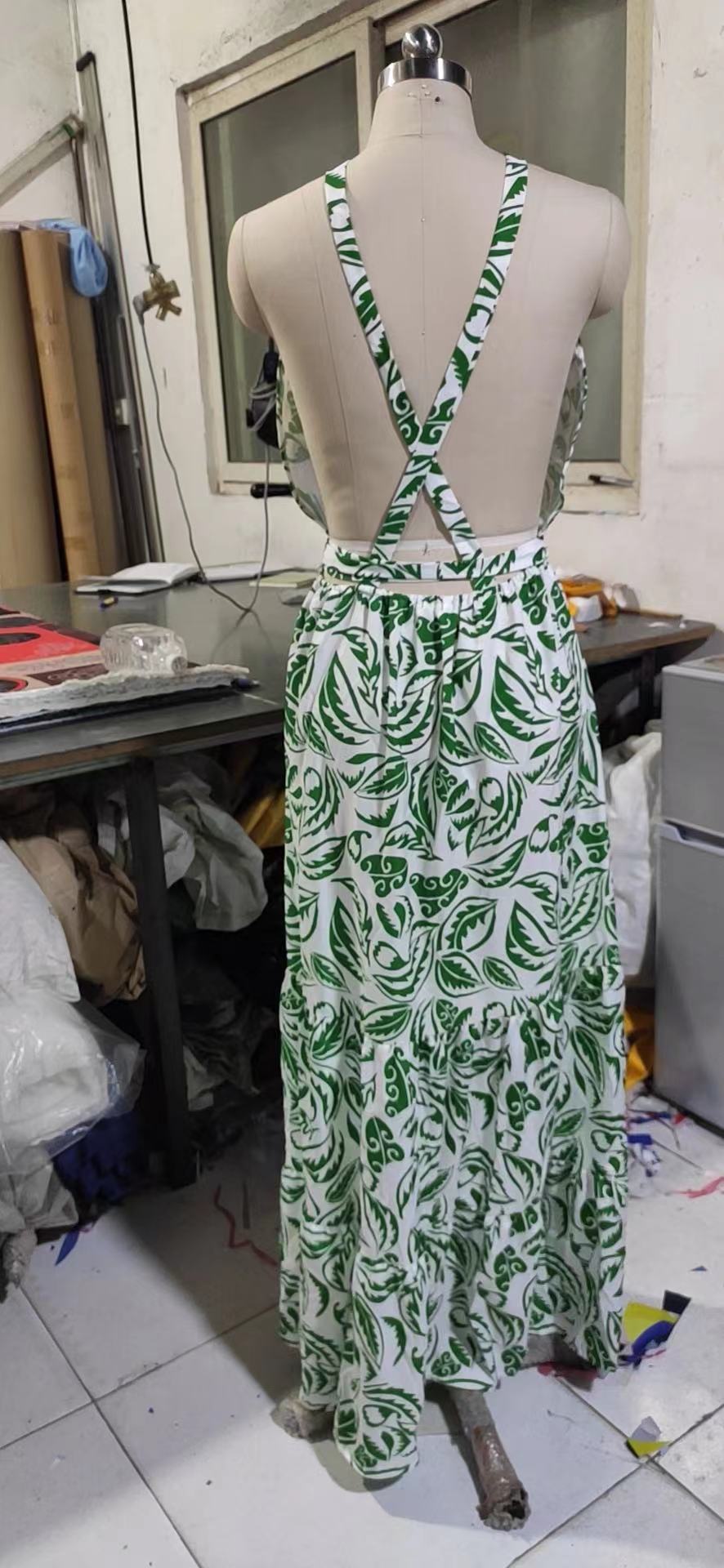 Fashion Floral Back Dress Bohemian