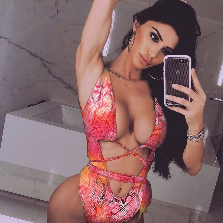 Leopard Print One-piece Swimwear