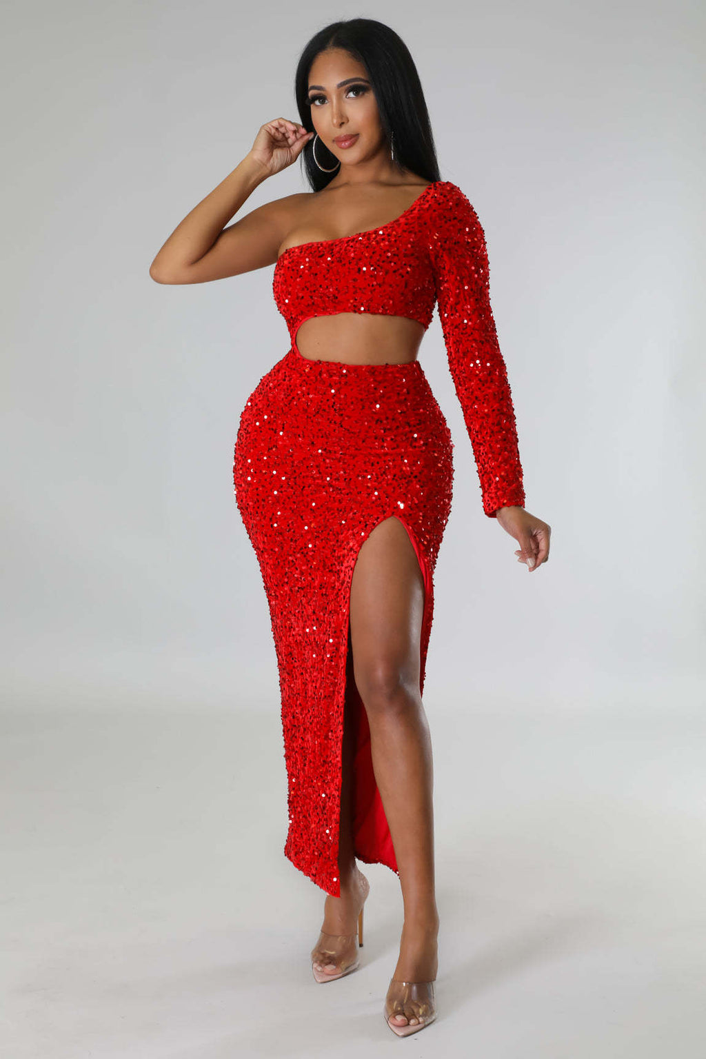 Women's Cropped Split Sheath Dress
