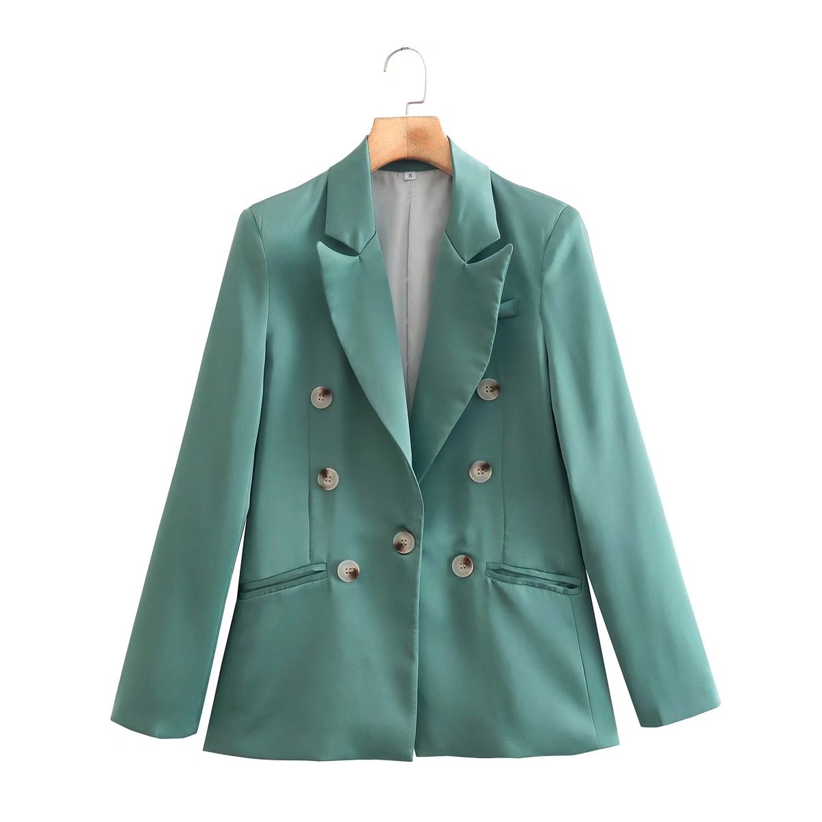 Summer Office Blazer Fastener Decoration High-Waisted Shorts