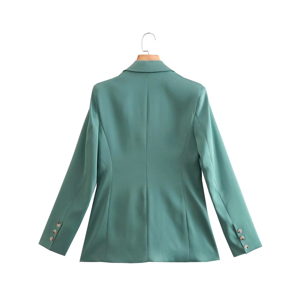 Summer Office Blazer Fastener Decoration High-Waisted Shorts