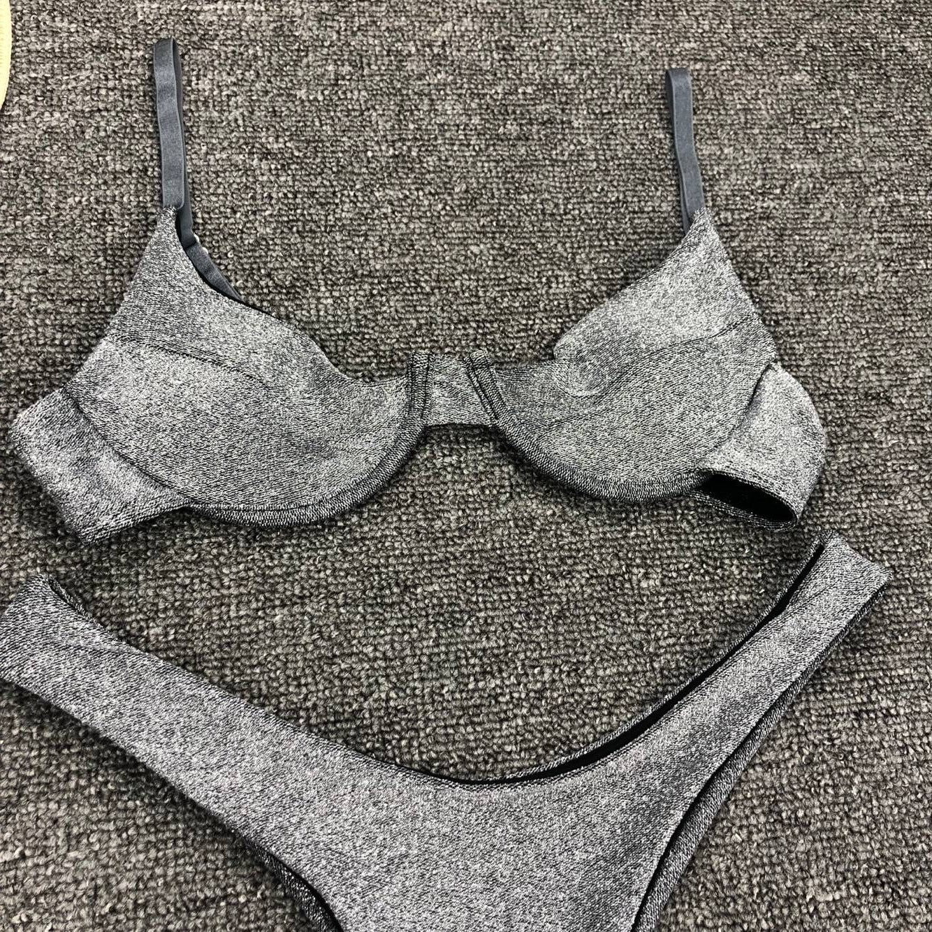 Seperated Shiny Bikini Swimwear