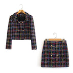 Women's French Minority Classic Blazer And Skirt Two-Piece Set