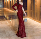 Women's Elegant Slim-Fit Maxi Evening Gown