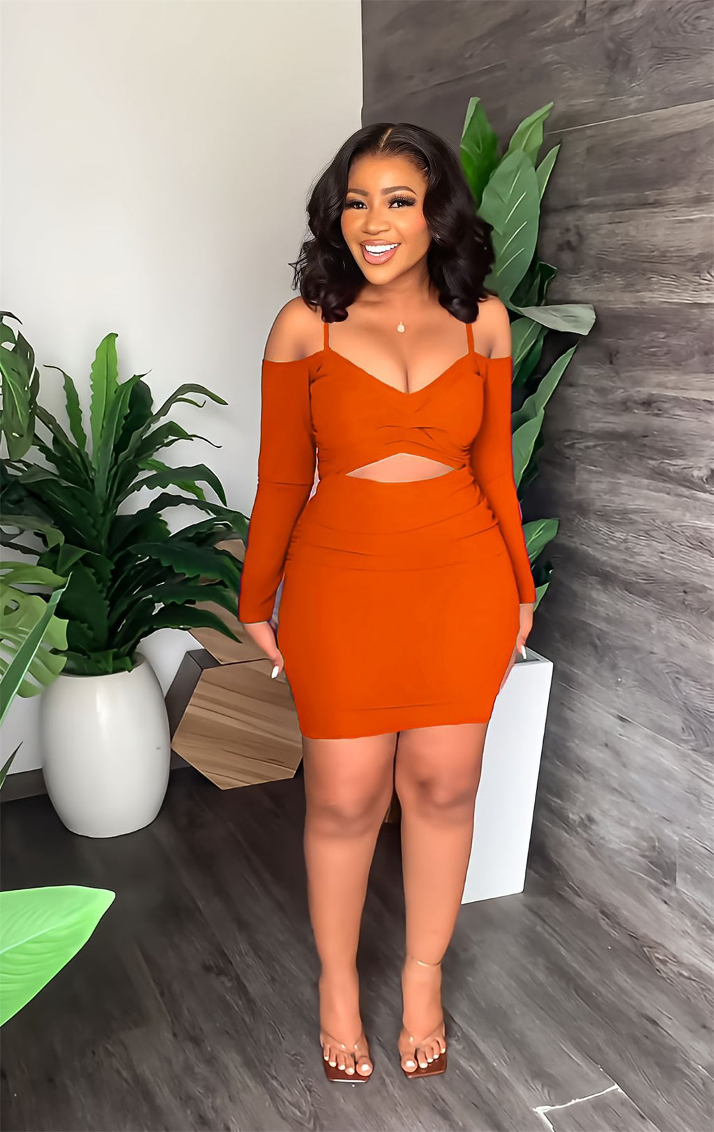 Off The Shoulder Strap Mini Dress