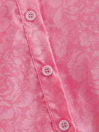 Autumn Women Clothing Surface Jacquard Waist Lace up Office Shirt