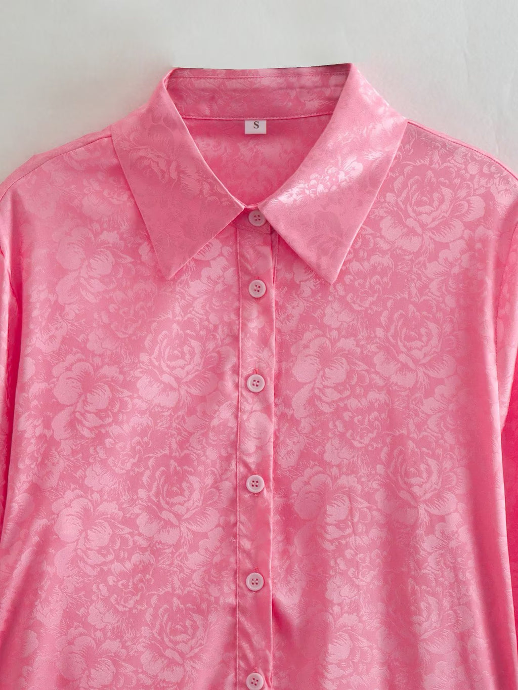 Autumn Women Clothing Surface Jacquard Waist Lace up Office Shirt