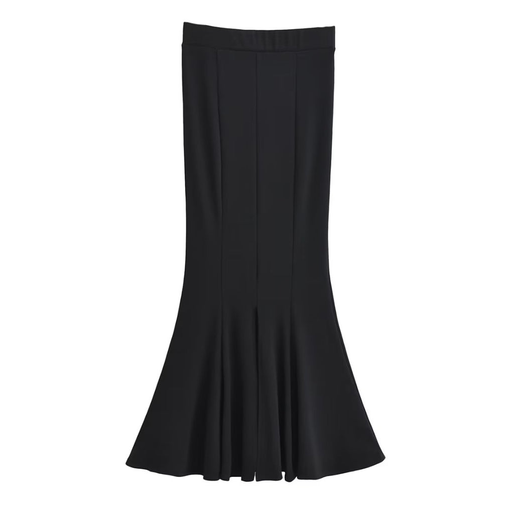 Women's High Waist Knit Fall Winter Slim Sheath Fishtail Skirt