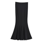 Women's High Waist Knit Fall Winter Slim Sheath Fishtail Skirt