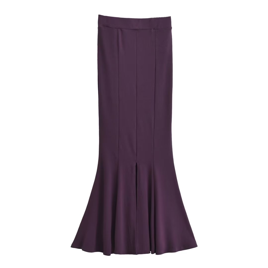 Women's High Waist Knit Fall Winter Slim Sheath Fishtail Skirt