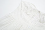 Women's White Square-Neck Midi Dress