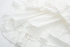 Women's White Square-Neck Midi Dress