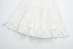 Women's White Square-Neck Midi Dress