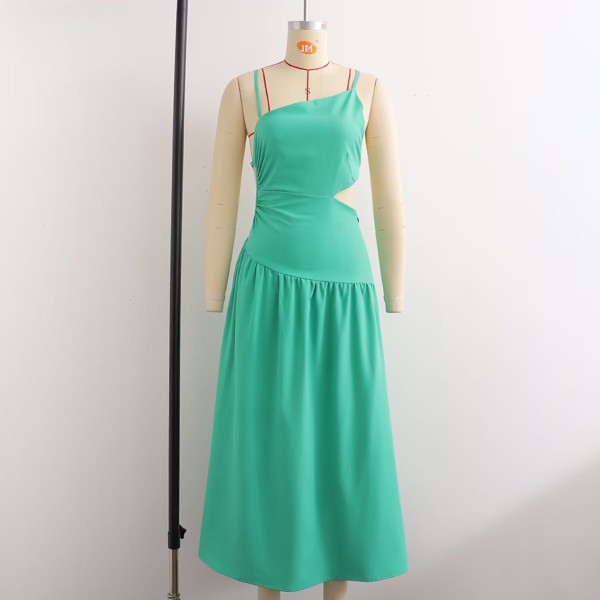Women's High-Waist Cutout Strap Midi Dress