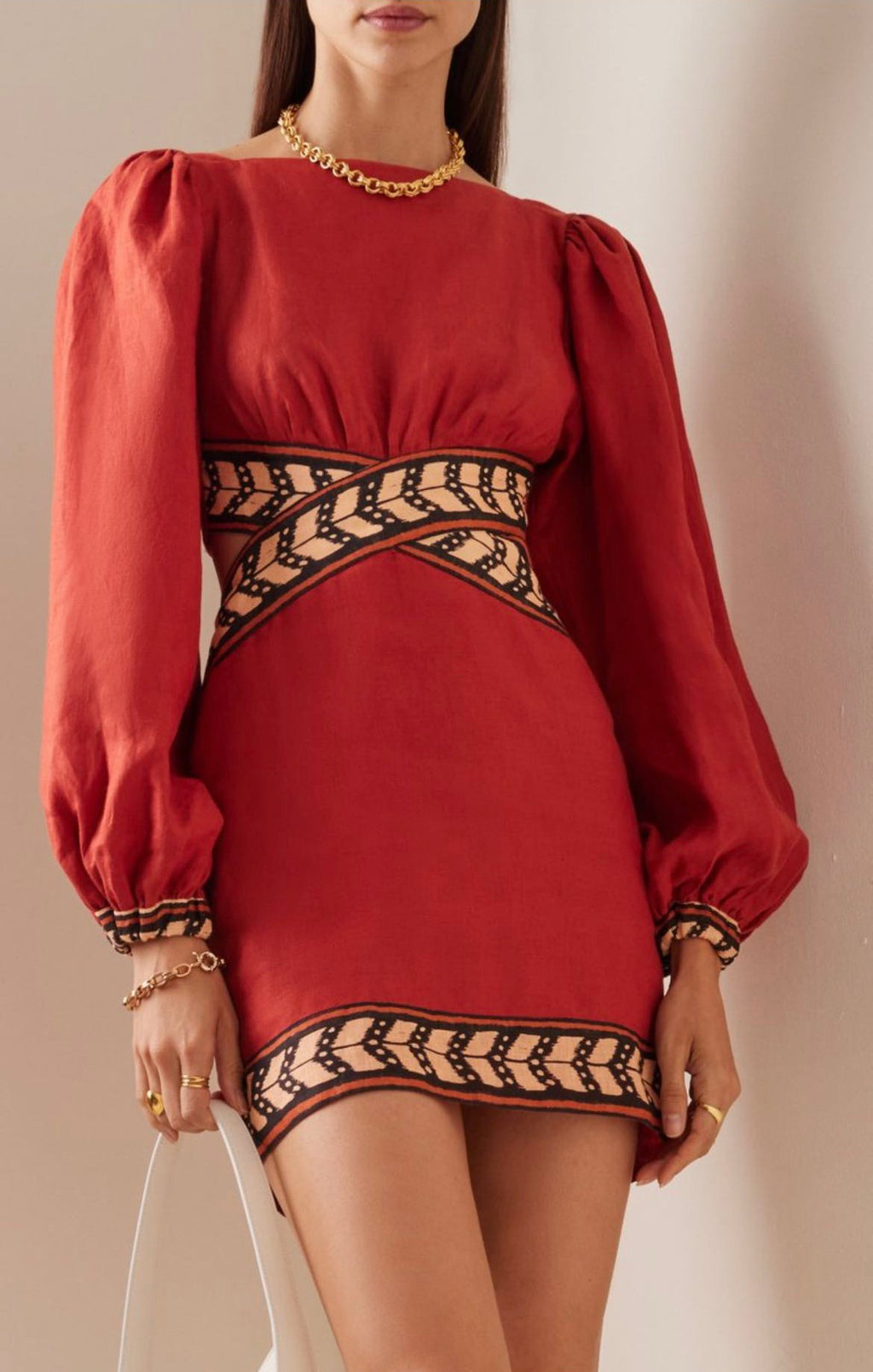 Women's Cutout Long-Sleeve Sheath Dress