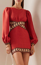 Women's Cutout Long-Sleeve Sheath Dress