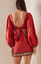 Women's Cutout Long-Sleeve Sheath Dress