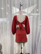 Women's Cutout Long-Sleeve Sheath Dress