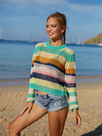 Rainbow Stitching Bikini Swimwear