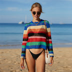Rainbow Stitching Bikini Swimwear