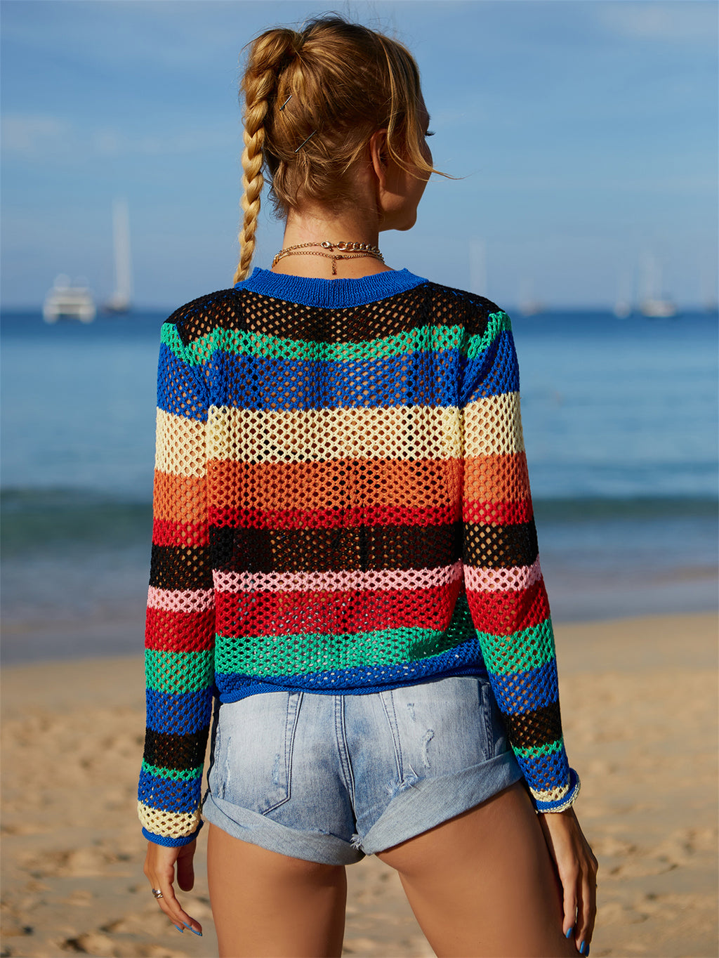 Rainbow Stitching Bikini Swimwear