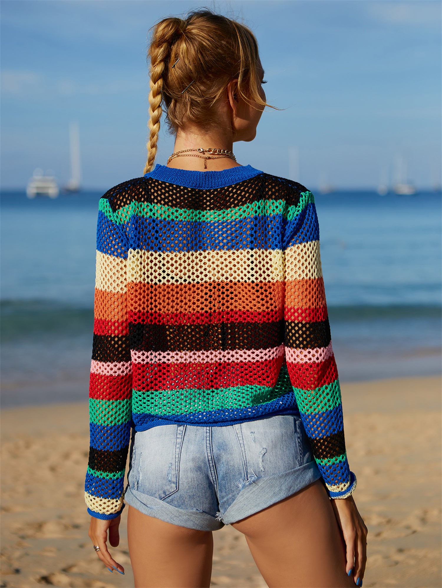 Rainbow Stitching Bikini Swimwear