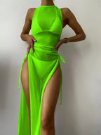 Three Solid Bikini Swimwear