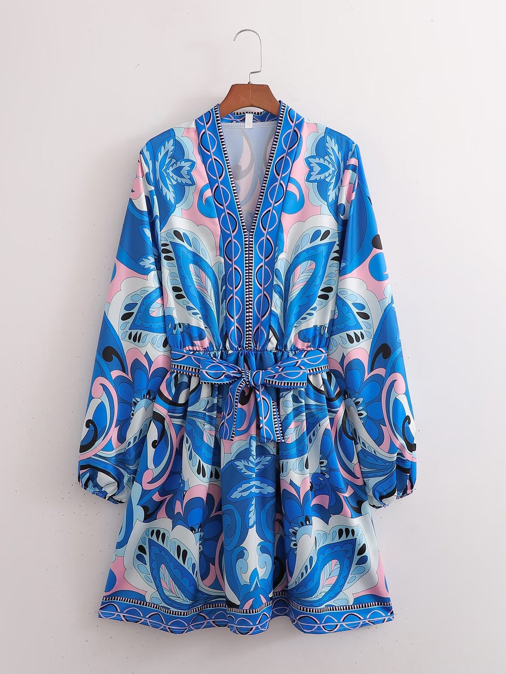 Autumn Long Sleeve V-Neck Floral Dress