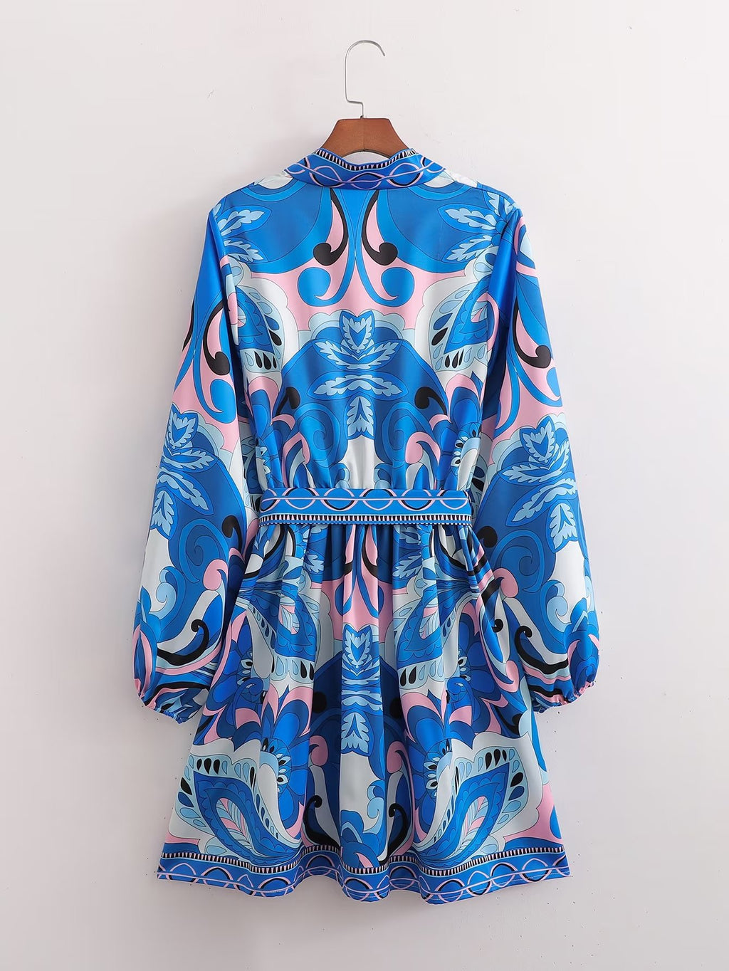 Autumn Long Sleeve V-Neck Floral Dress
