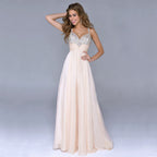 Popular Evening Chiffon Sequin Sling Dress